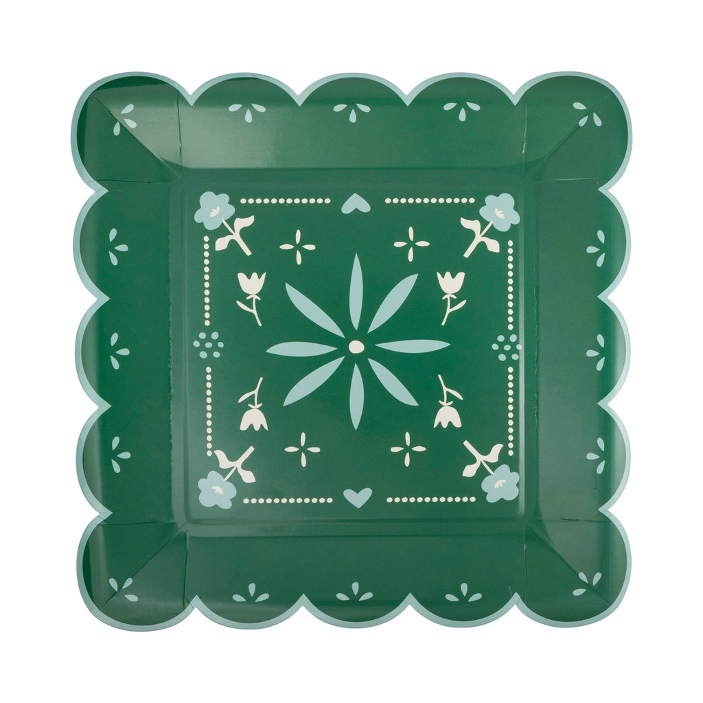 Pink and Green Fiesta Dinner Plates