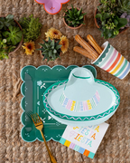 Green Fiesta Sombrero Large Dinner Plates