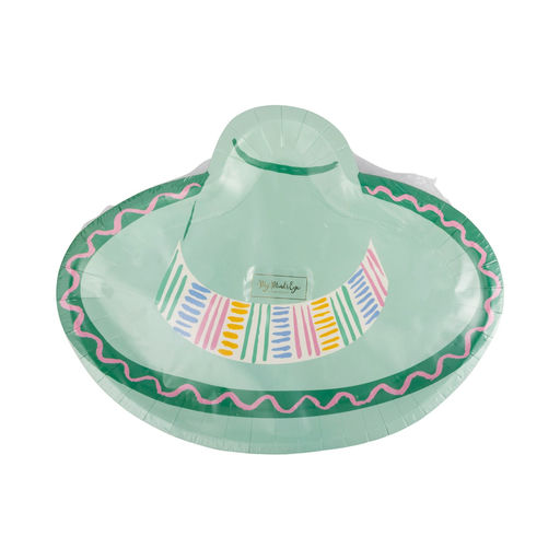 Green Fiesta Sombrero Large Dinner Plates
