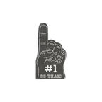 Black football hand napkin with white number one and go team text sports theme from Parte Haus party supply store in Bethesda MD