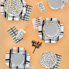multicolor cocktail napkins with abstract print for modern celebration from Parte Haus party supply store in Bethesda MD