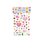 colorful girls rule temporary tattoo sheet cute icons birthday celebration from Parte Haus party supply store in Bethesda MD