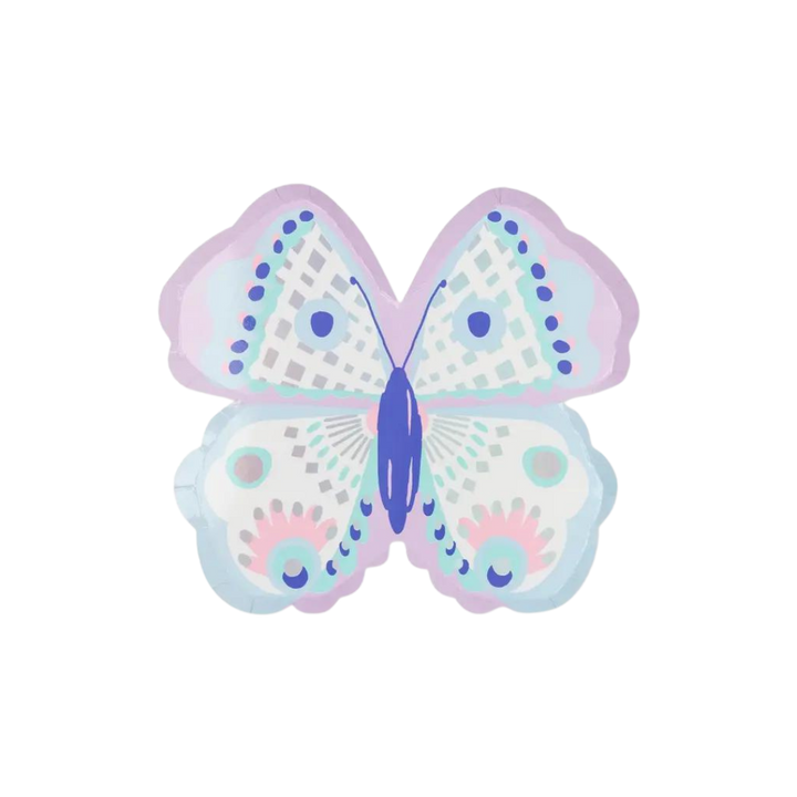 Pastel Flutter Butterfly Large Large Dinner Plates