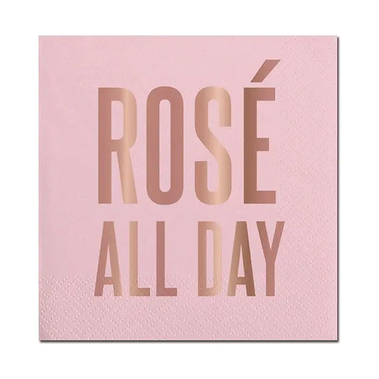 Foil Beverage Napkins - Rose All Day