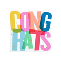 Multicolor Congrats foil napkin with gold stars for celebration from Parte Haus party supply store in Bethesda Maryland
