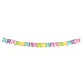 Multicolor Follow Your Dreams banner graduation decor from Parte Haus party supply store in Bethesda Maryland