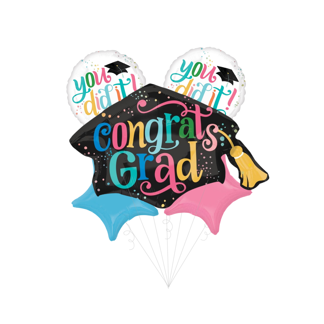 Congrats Grad! You did it Foil Balloon Bundle