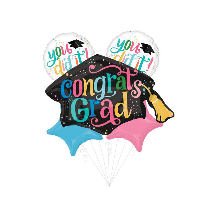 Congrats Grad! You did it Foil Balloon Bundle