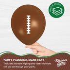 Brown football balloon with laces design birthday football theme from Parte Haus party supply store in Bethesda MD