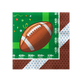 Green football napkin with field and confetti for birthday theme from Parte Haus party supply store in Bethesda Maryland