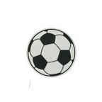 black and white football paper plate soccer theme birthday from Parte Haus party supply store in Bethesda MD