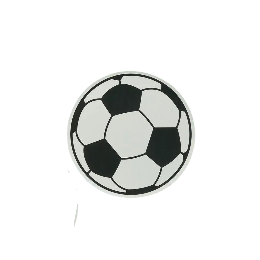 black and white football paper plate soccer theme birthday from Parte Haus party supply store in Bethesda MD