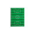 Green football pitch paper napkin with field lines sports theme from Parte Haus party supply store in Bethesda Maryland