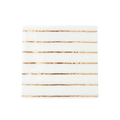 rose gold striped napkin with white background for elegant celebration from Parte Haus party supply store in Bethesda Maryland