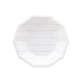 Lilac striped large plate with octagonal shape for celebrations from Parte Haus party supply store in Bethesda MD