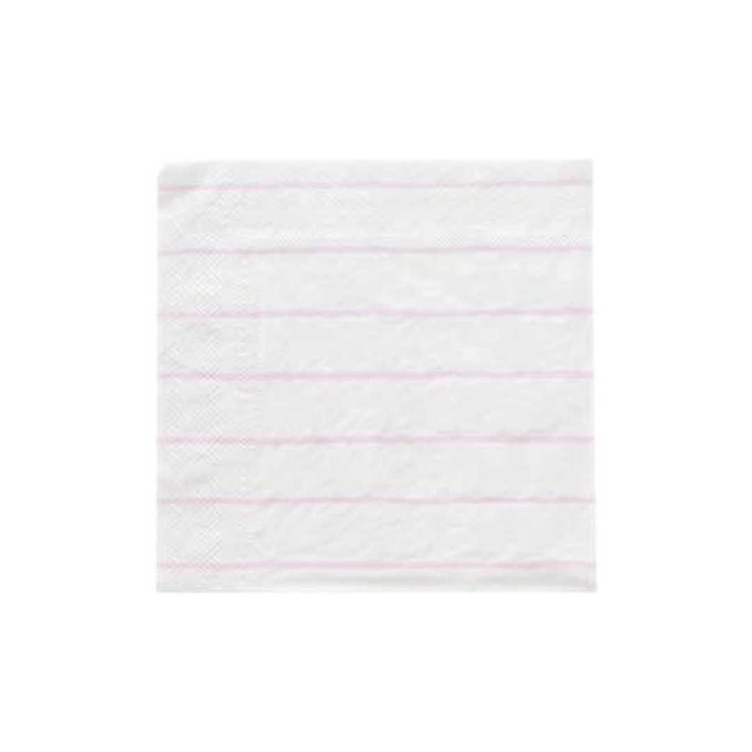 Lilac striped petite napkin with white background elegant table decor from Parte Haus party supply store in Bethesda MD