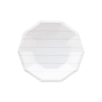 Lilac striped small plate with octagonal shape for birthdays from Parte Haus party supply store in Bethesda Maryland