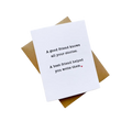 White love and friendship card with brown envelope sentimental message from Parte Haus party supply store in Bethesda Maryland
