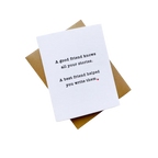 White love and friendship card with brown envelope sentimental message from Parte Haus party supply store in Bethesda Maryland