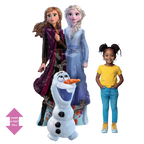 Colorful Frozen 2 Elsa Anna Olaf airwalker balloon for birthday theme from Parte Haus party supply store in Bethesda MD