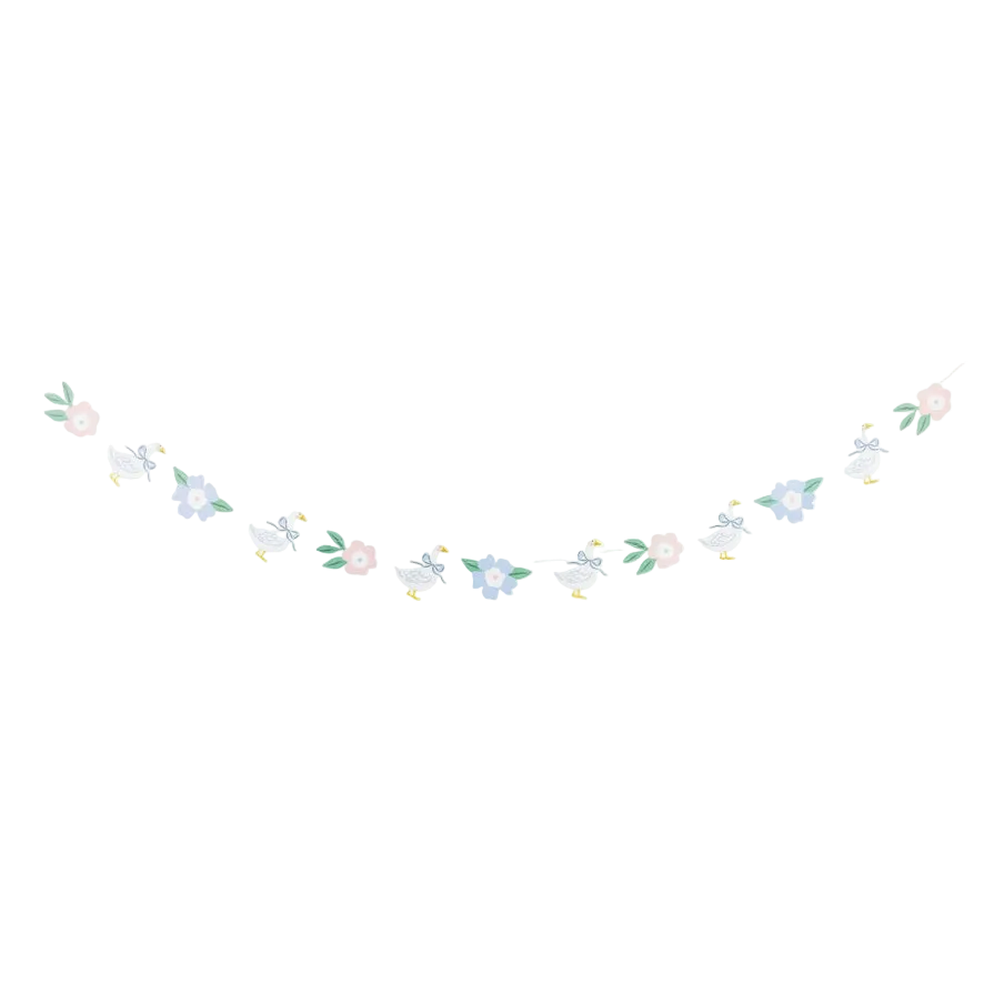 Pastel Garden Goose Paper Banner