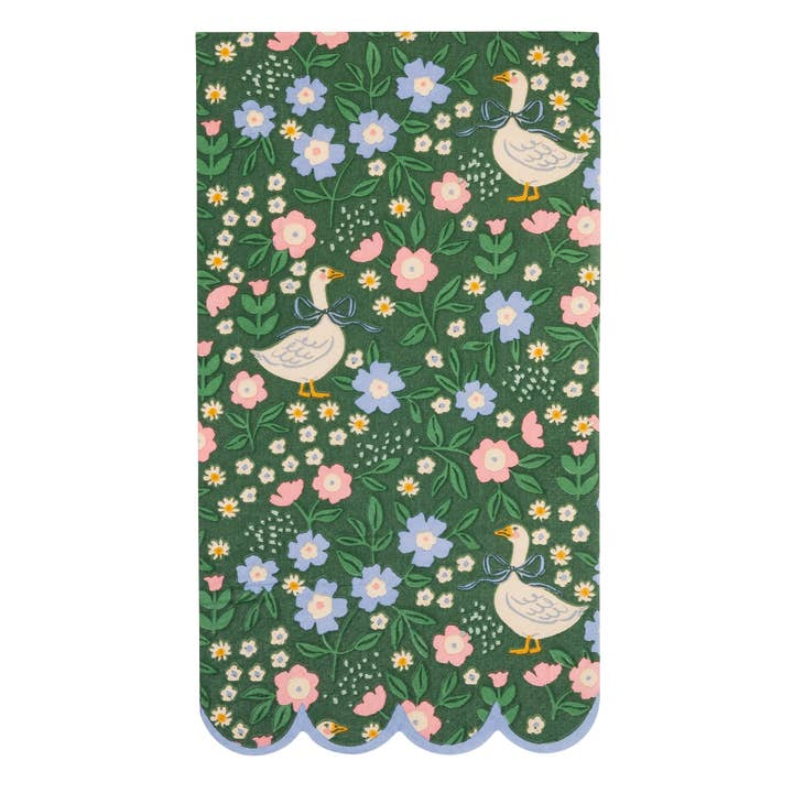 Green Goose Pattern Dinner Napkins