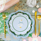Green Goose Pattern Dinner Napkins