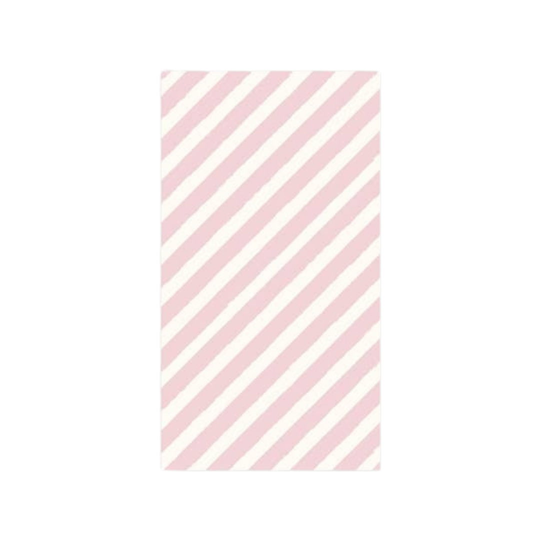 Pink and white striped napkin with diagonal lines perfect for birthdays from Parte Haus party supply store in Bethesda Maryland