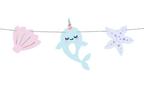 Blue Narwhal Garland