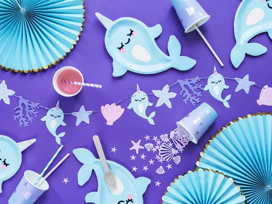 Blue Narwhal Garland
