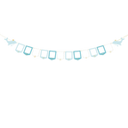 Blue and White Whale Photo Frame Garland