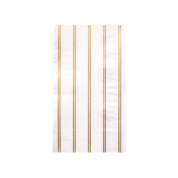 Gold Signature Stripes Guest Napkins