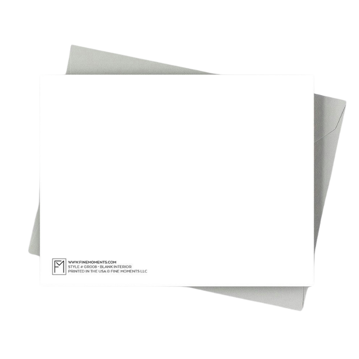 white blank card with matching envelope minimalist greeting theme from Parte Haus party supply store in Bethesda MD