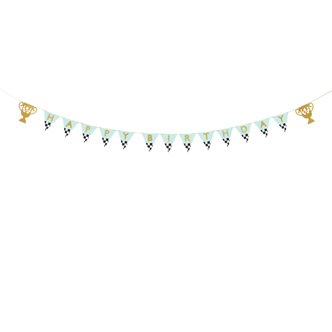 Trophy "Happy Birthday" Banner