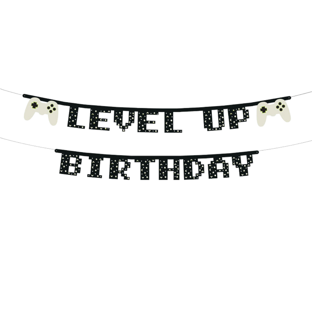Black and White "Level Up" Banner