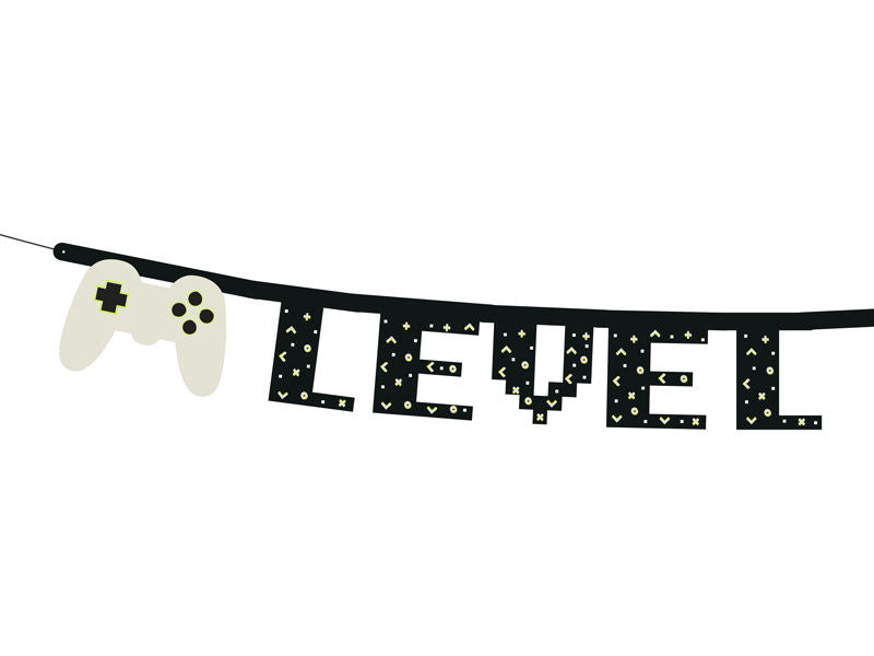 Black and White "Level Up" Banner