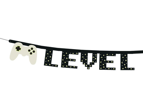 Black and White "Level Up" Banner