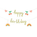 Gold Glitter "Happy Birthday" Banner