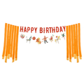 Orange and Red Circus "Happy Birthday" Banner