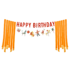Orange and Red Circus "Happy Birthday" Banner