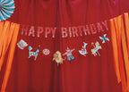 Orange and Red Circus "Happy Birthday" Banner