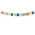 Pastel with Gold Foil "Happy Birthday" Banner