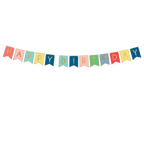 Pastel with Gold Foil "Happy Birthday" Banner