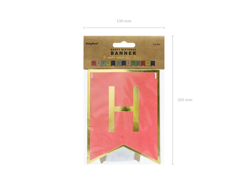 Pastel with Gold Foil "Happy Birthday" Banner