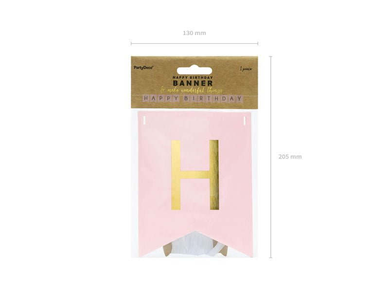 Pink "Happy Birthday" Banner