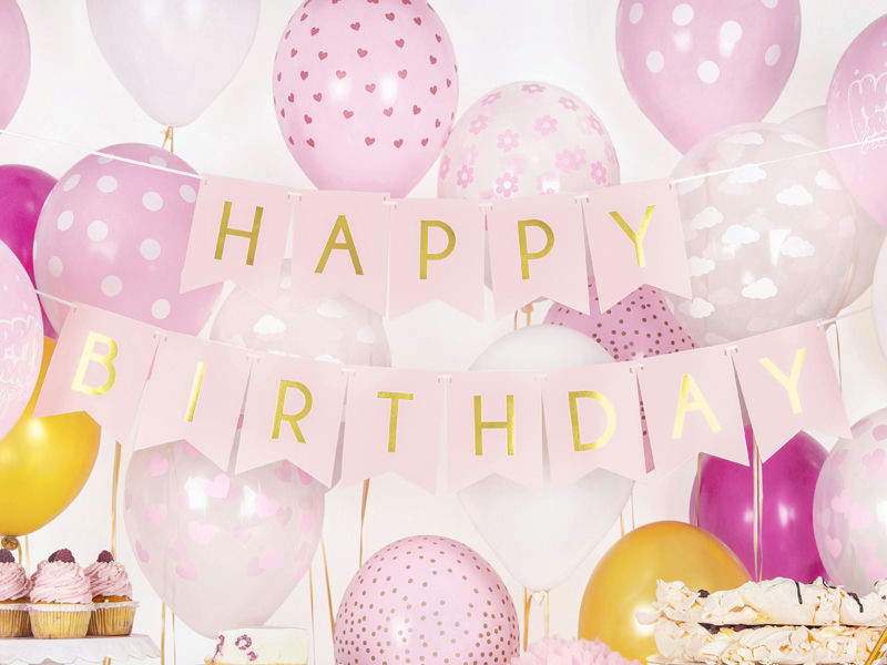 Pink "Happy Birthday" Banner