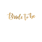 Gold "Bride to Be" Banner