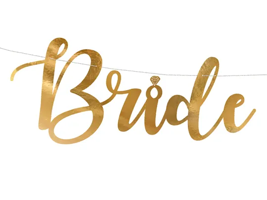 Gold "Bride to Be" Banner