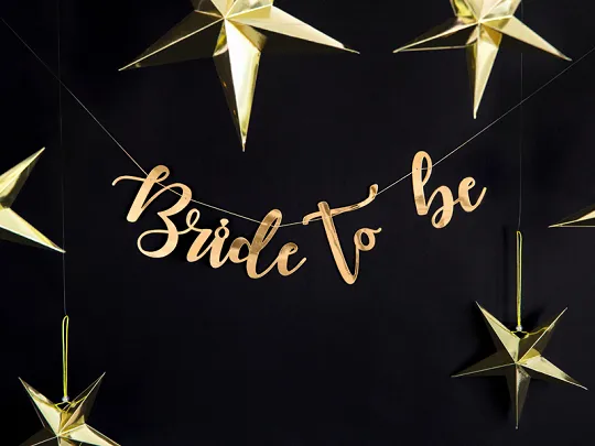 Gold "Bride to Be" Banner