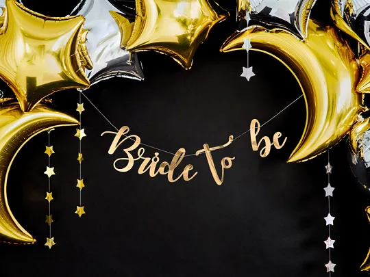 Gold "Bride to Be" Banner